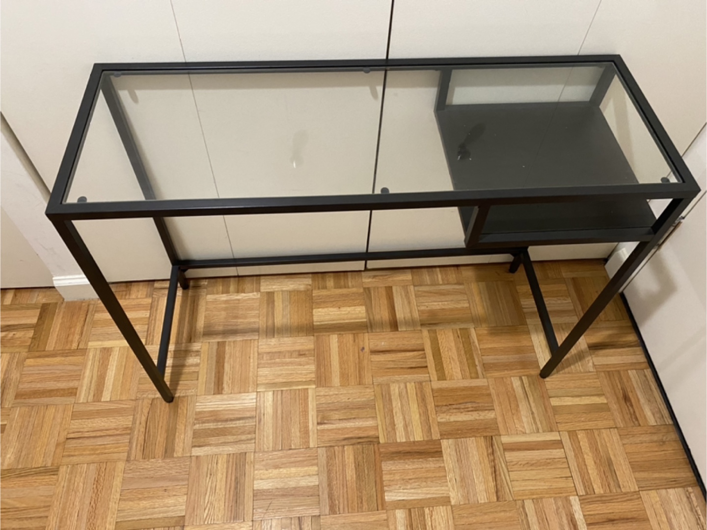 Black Metal/Glass Desk - photo 2