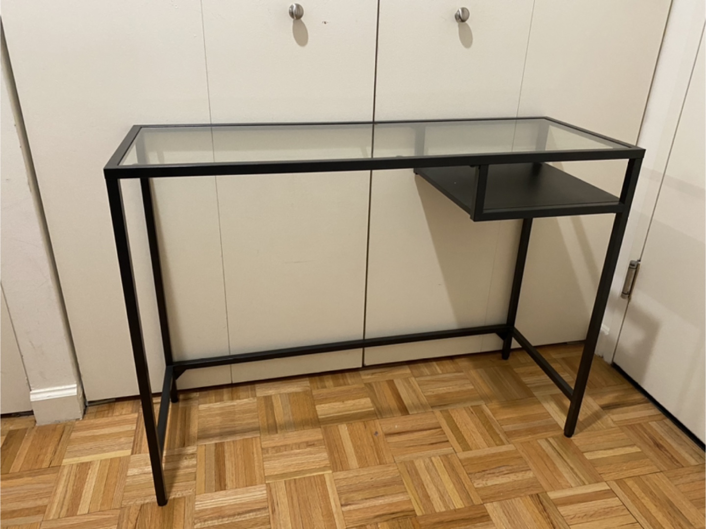 Black Metal/Glass Desk