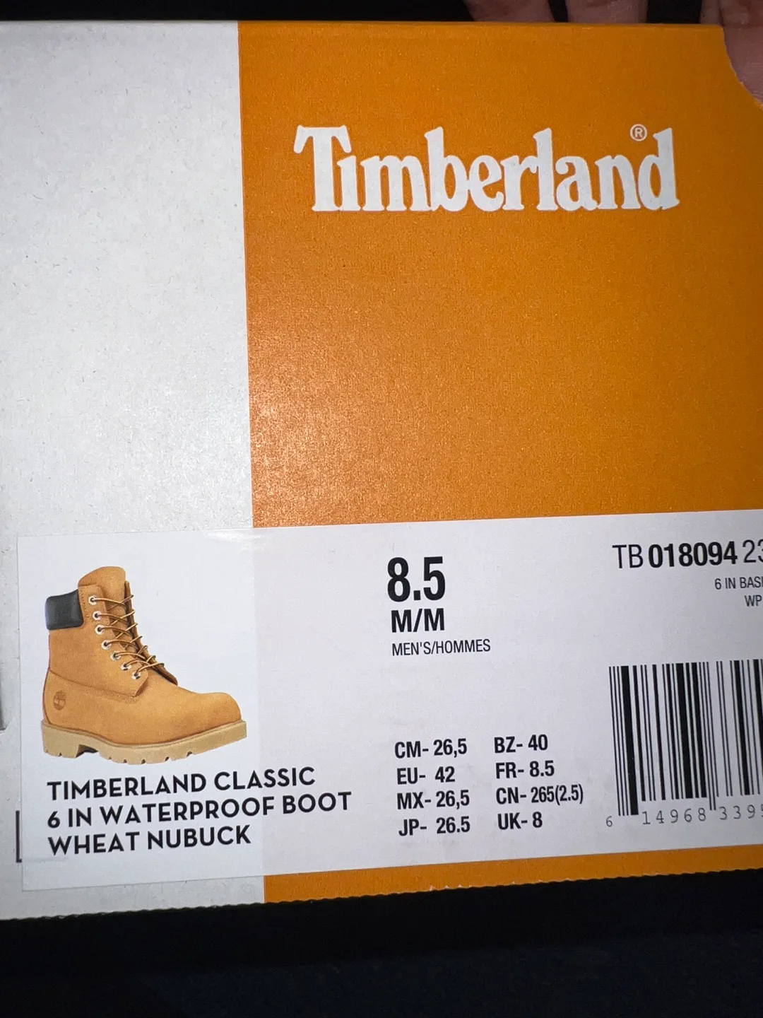 Mens Timberland Classic Wheat Waterproof Boots - Size 8.5 image indicator(4)