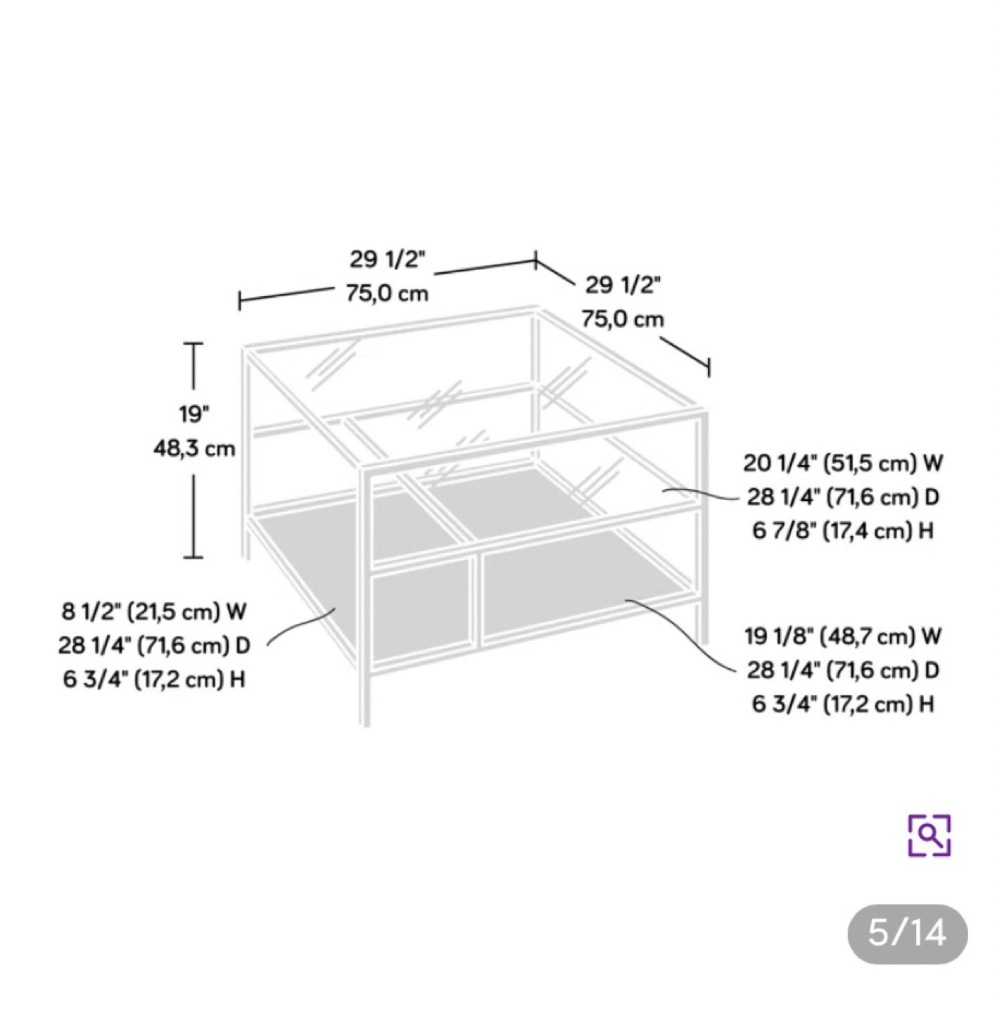 Everly Quinn Heald Glass Top Coffee Table - photo 3