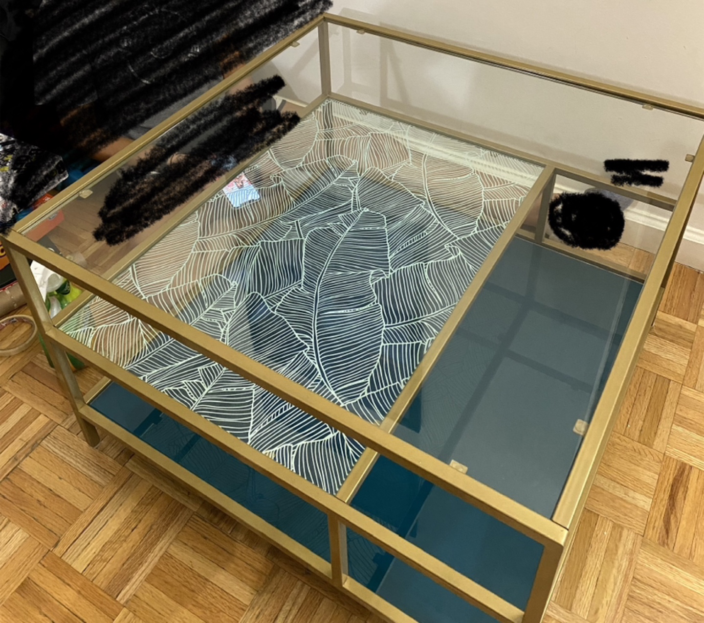 Everly Quinn Heald Glass Top Coffee Table