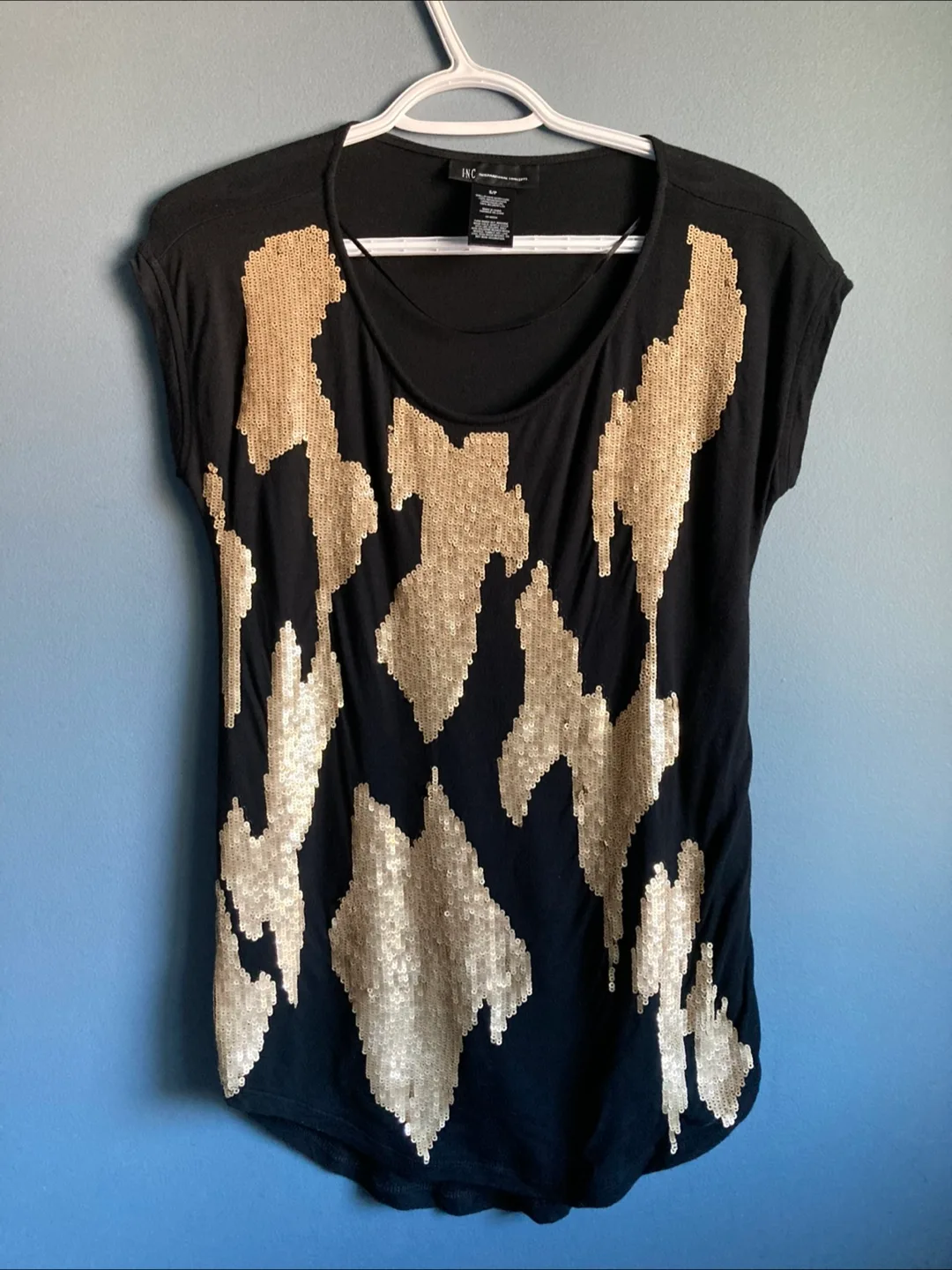 I-N-C International Concepts Sequin Top - Size S thumbnail