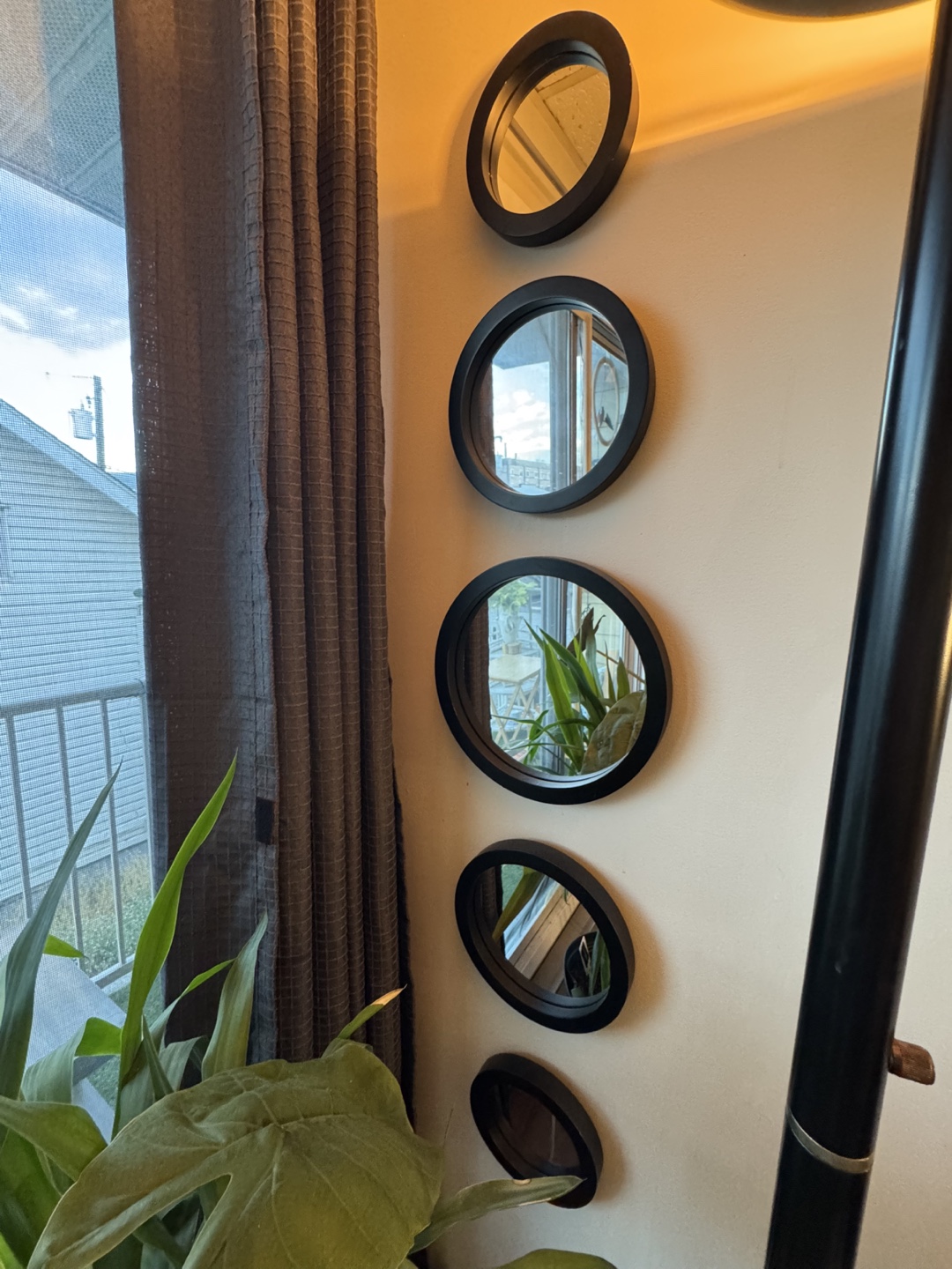 Round Wall Mirrors - Set of 5 - photo 2