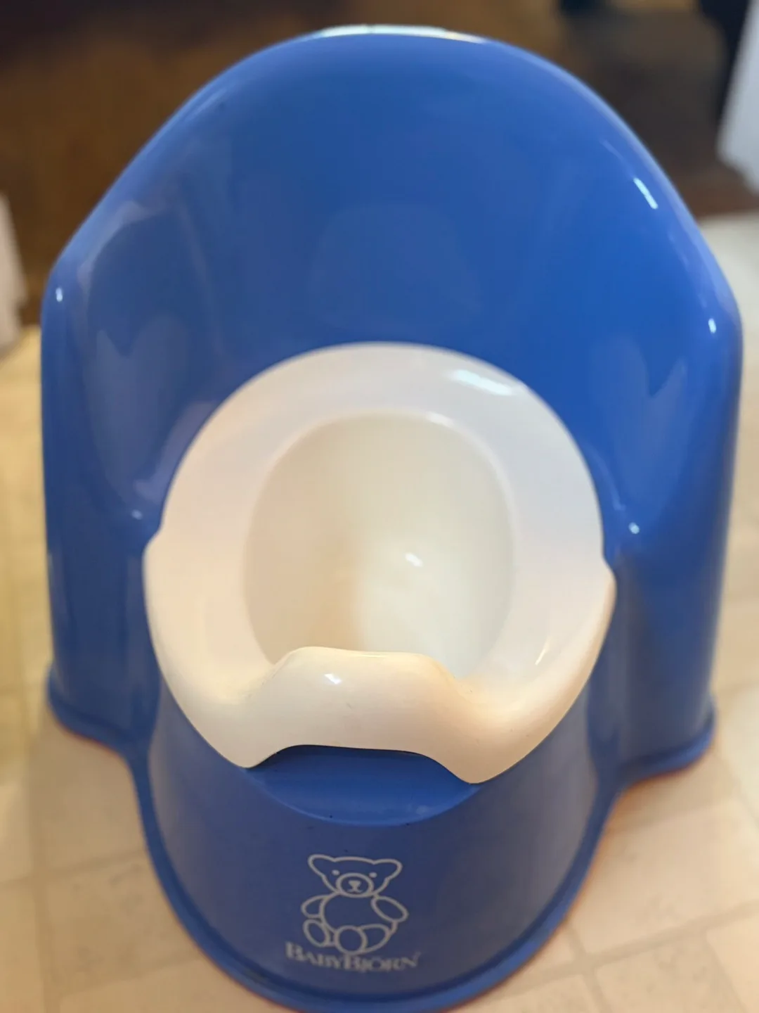 Baby Bjorn Potty Chair - Blue & White thumbnail