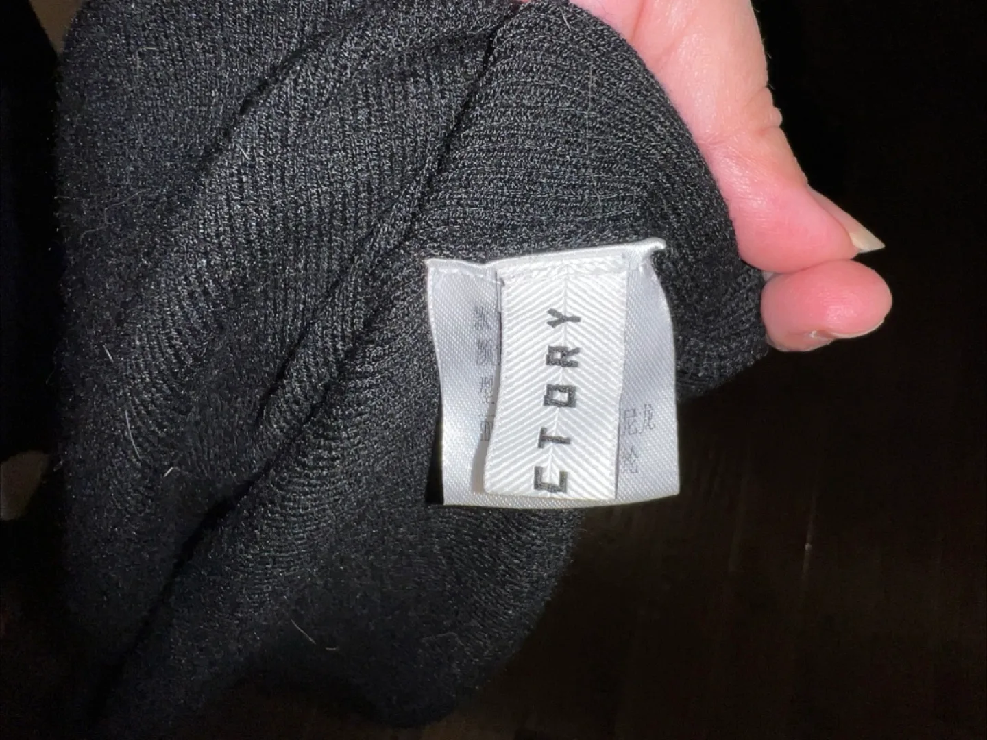 Factory Black Mock Neck Sweater - Size M image indicator(4)