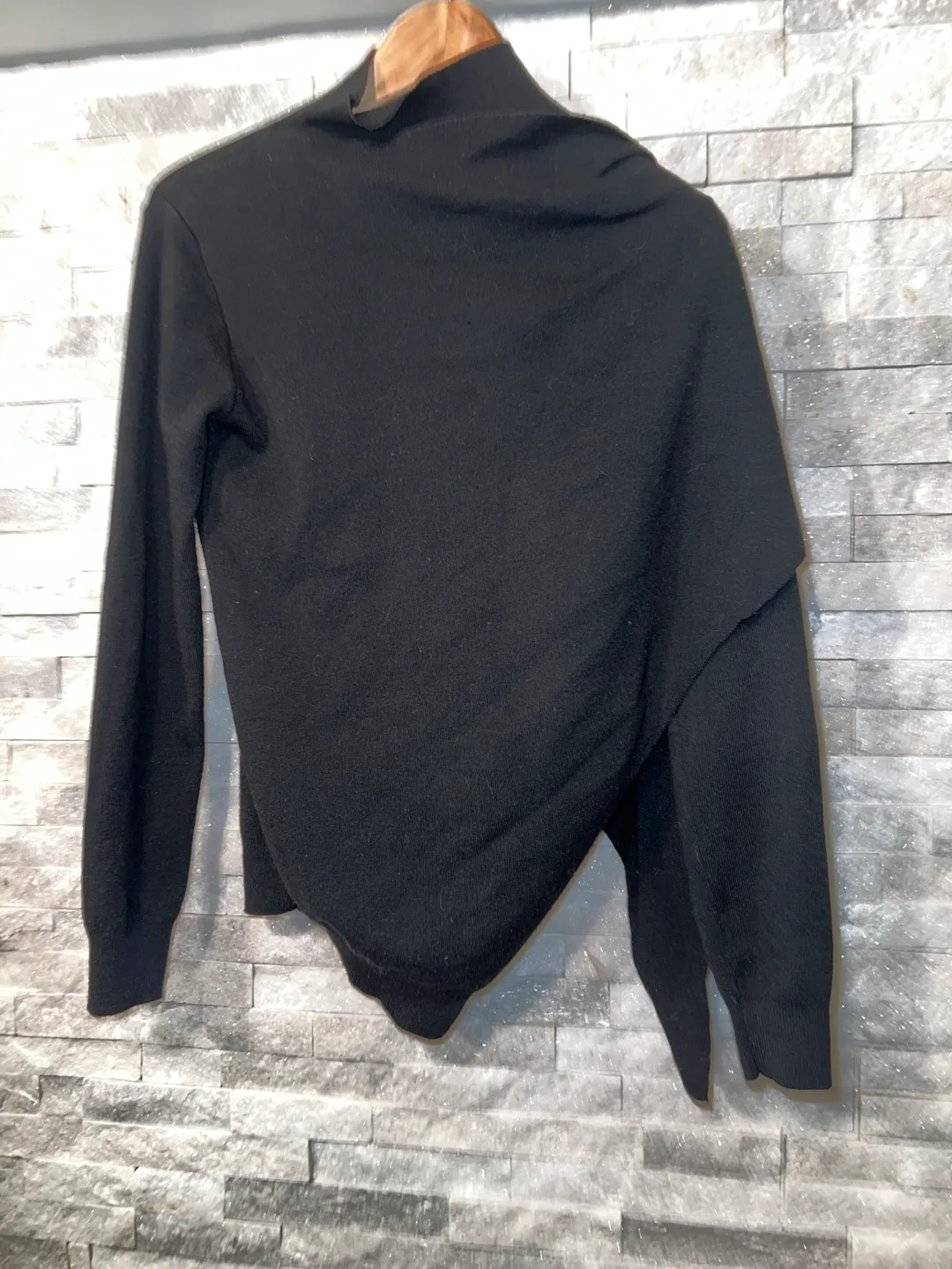 Factory Black Mock Neck Sweater - Size M thumbnail