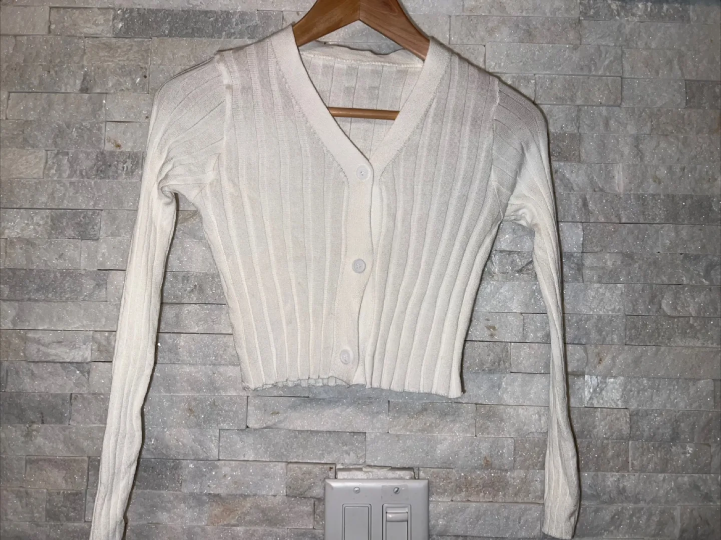 White Knit Cardigan thumbnail