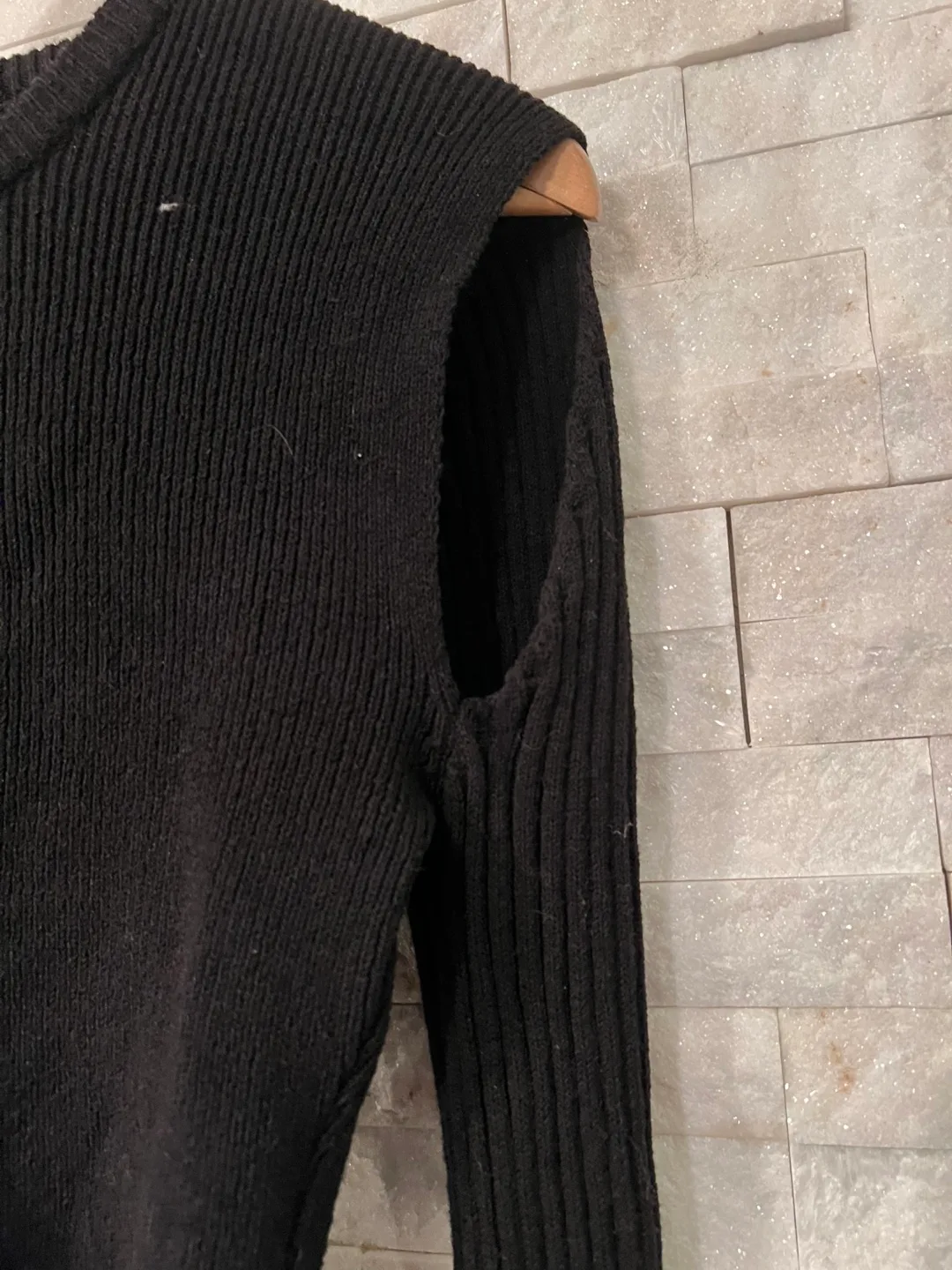 TheOpen Product Black Knit Top image indicator(2)