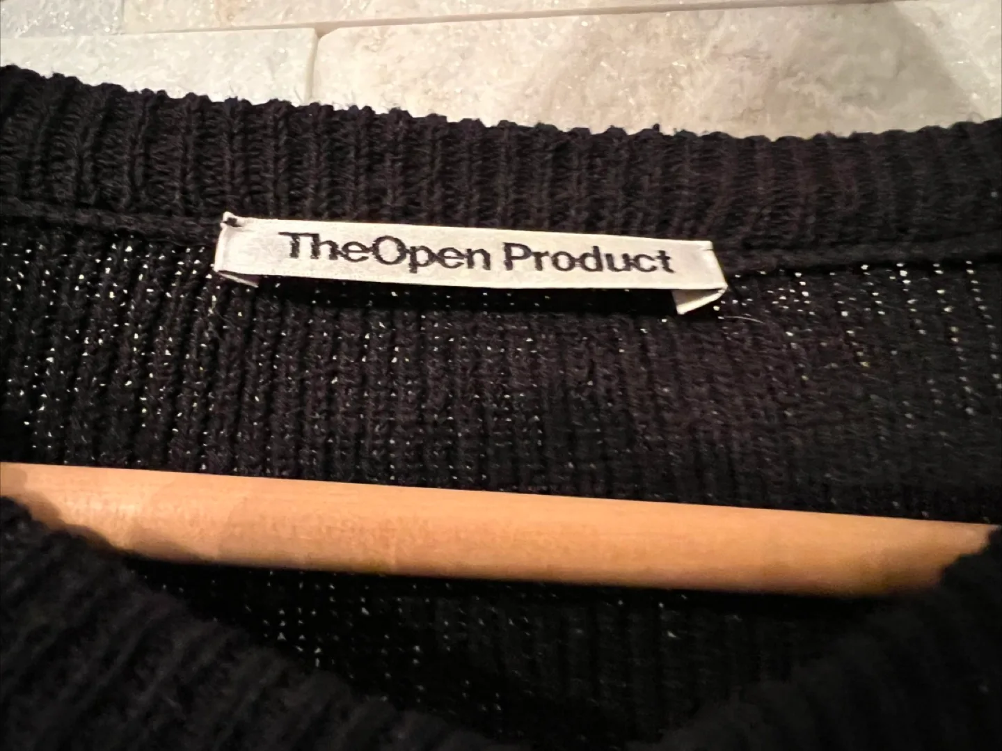 TheOpen Product Black Knit Top image indicator(3)