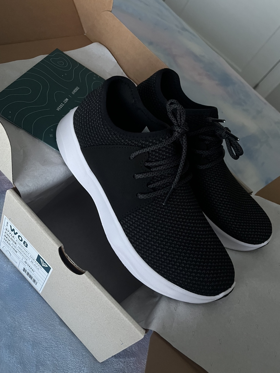 🖤NEW Vessi Everyday Sneaker - Midnight Black - Women's Size 8