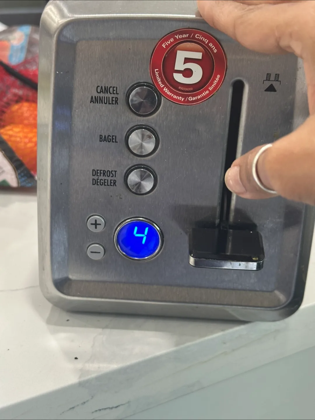 Toaster - Cancel, Bagel, Defrost Settings image indicator(2)