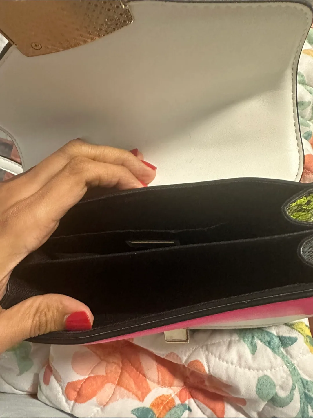 Aldo White & Neon Satchel image indicator(5)