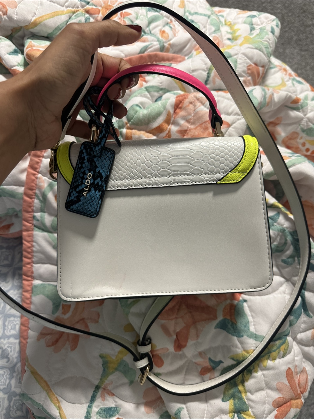 Aldo White & Neon Satchel - photo 2