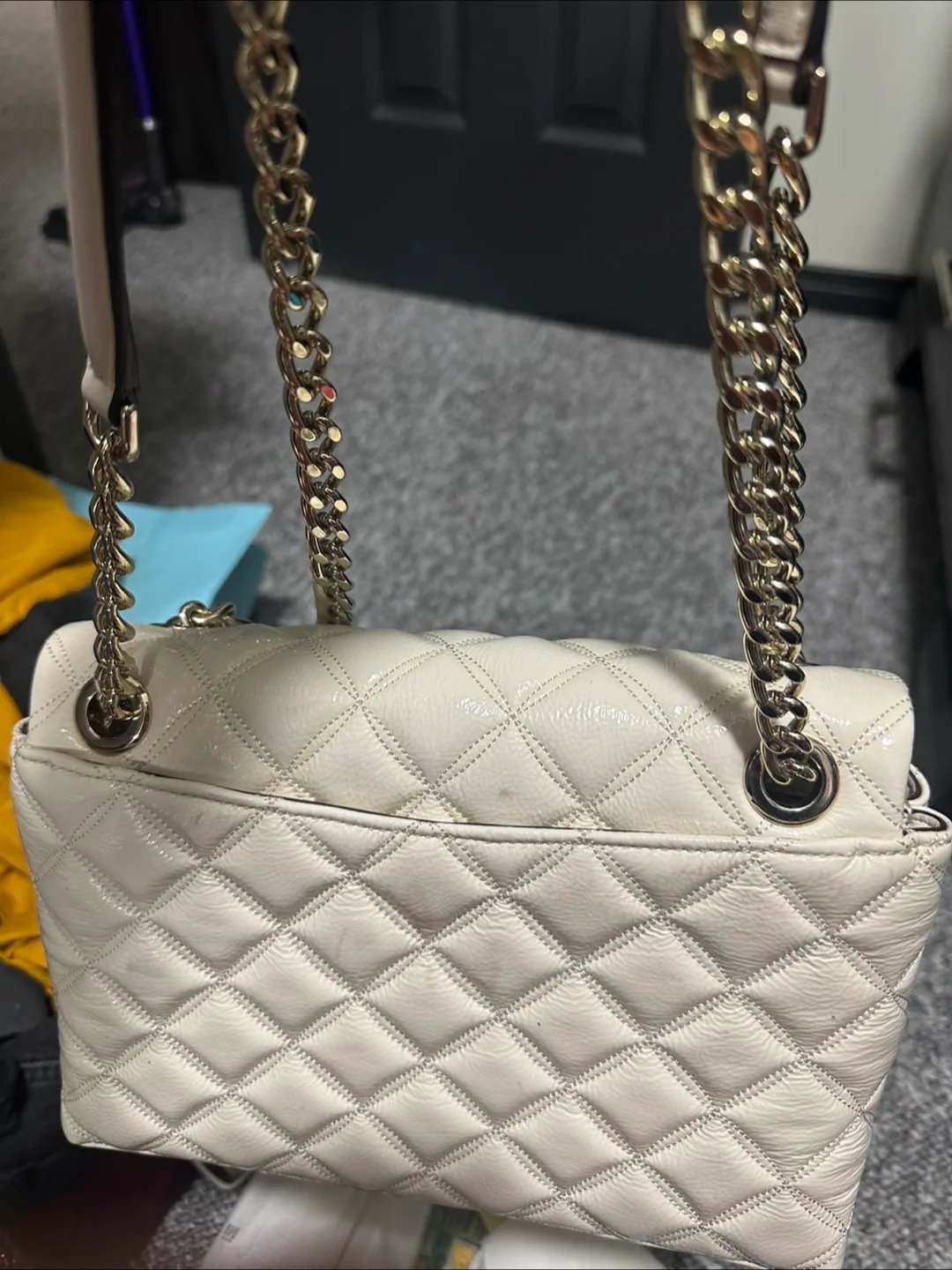 Kate Spade Cream Quilted Leather Shoulder Bag image indicator(2)