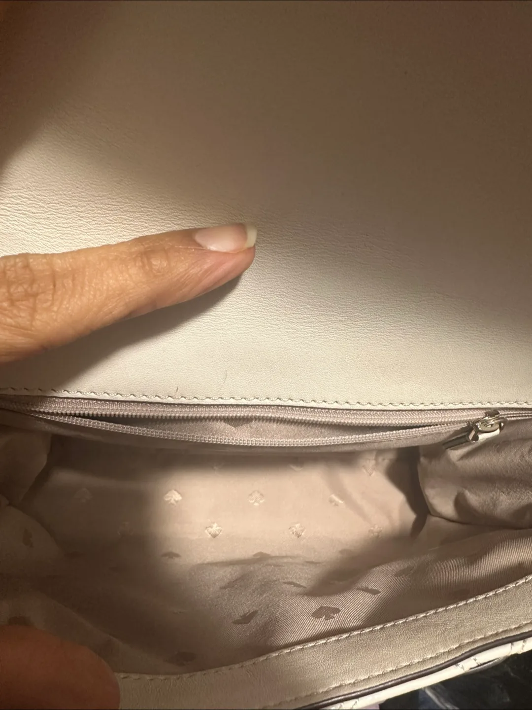 Kate Spade Cream Quilted Leather Shoulder Bag image indicator(3)