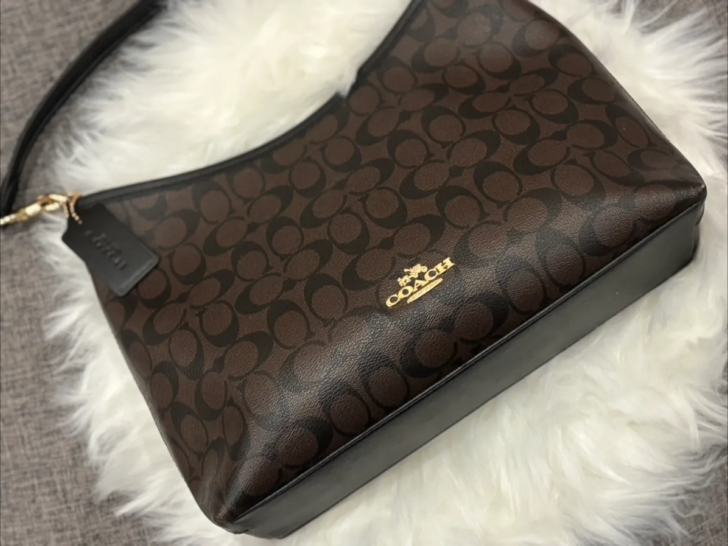 Coach Signature Brown Hobo Bag thumbnail