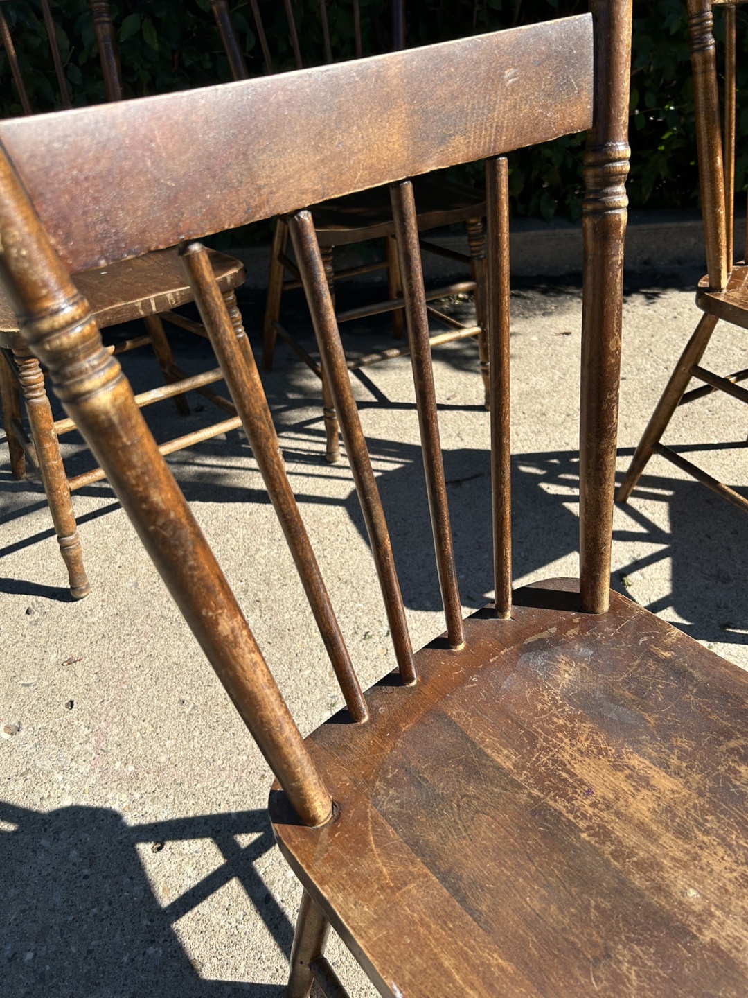 Set of 8 Vintage Wooden Chairs - photo 4