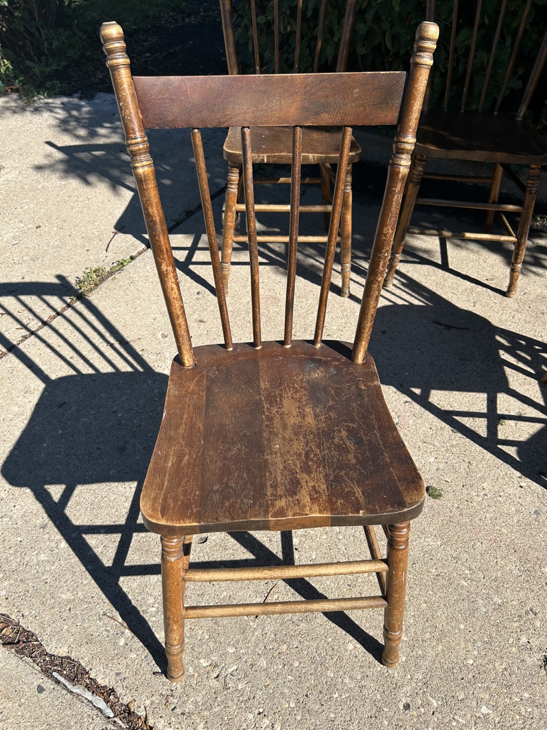 Set of 8 Vintage Wooden Chairs - photo 2
