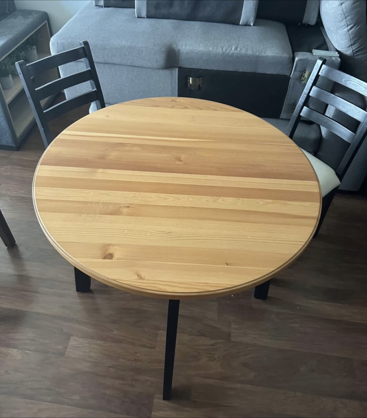 Round table with chairs
