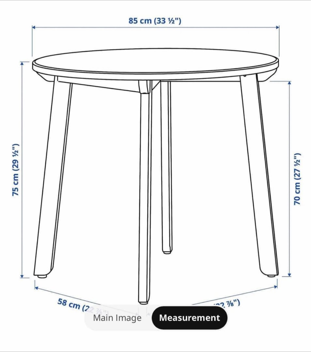 Round table with chairs - photo 4