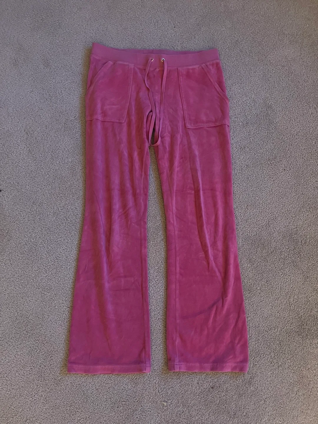 Juicy Couture Pink Velour Track Pants - Size S thumbnail