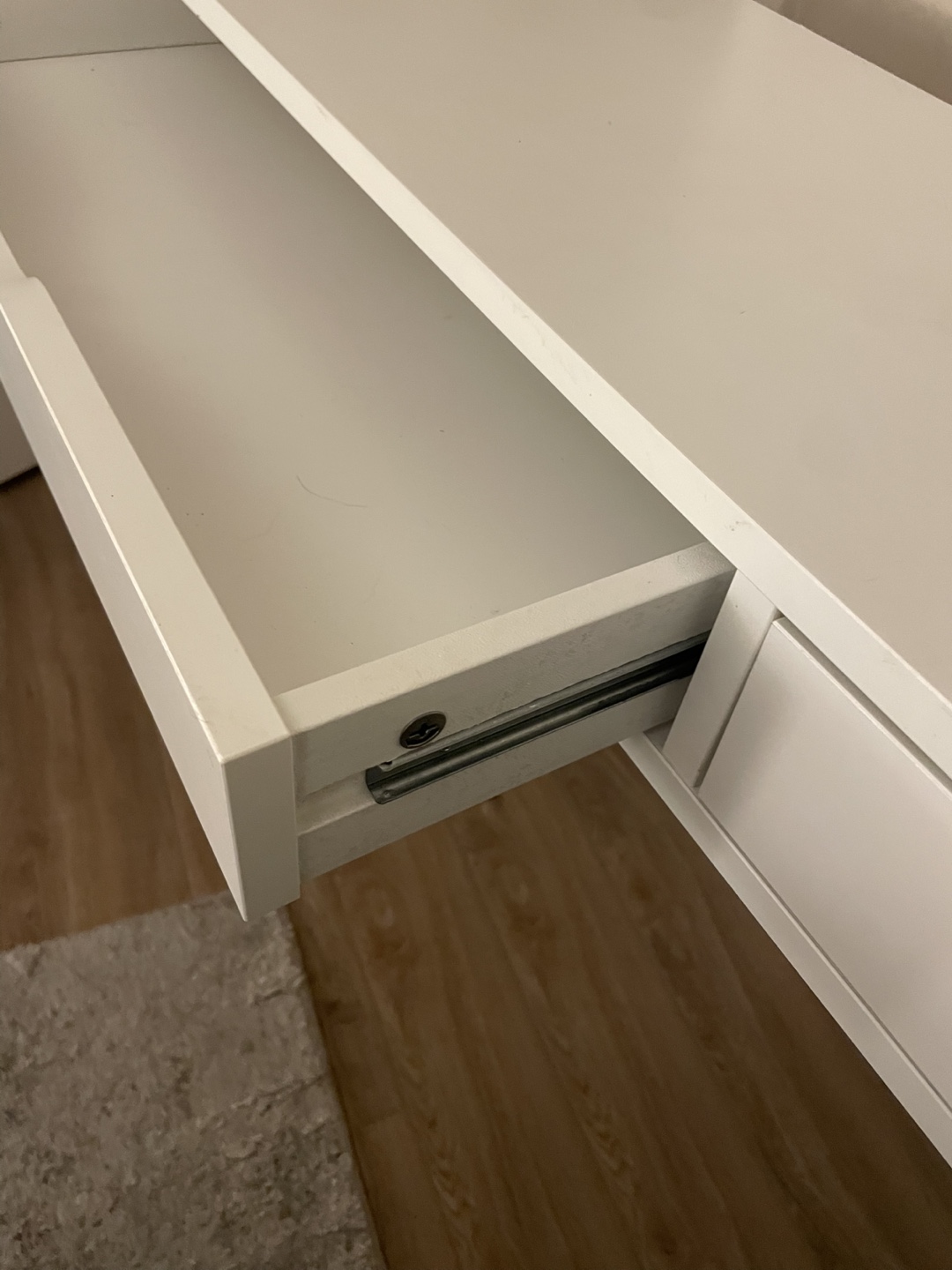 White Vanity Desk with Drawers - photo 5