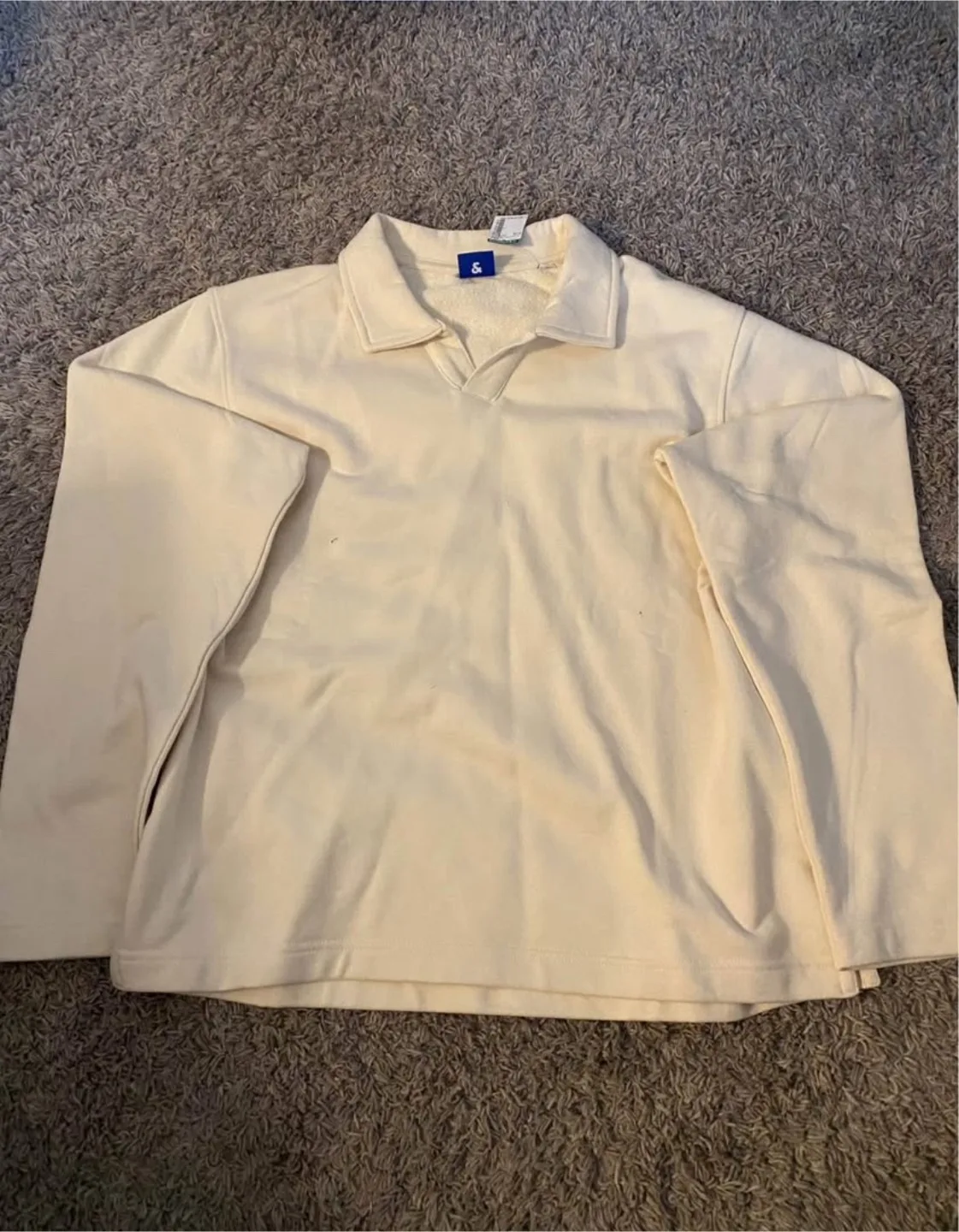 Jack & Jones Originals Cream Polo - Size S thumbnail