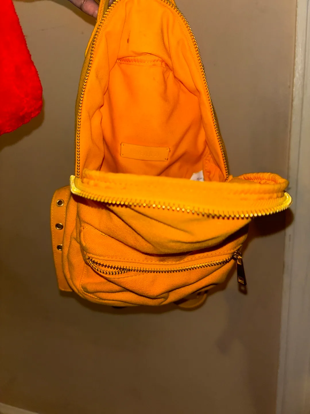 Forever 21 Yellow Mini Backpack thumbnail