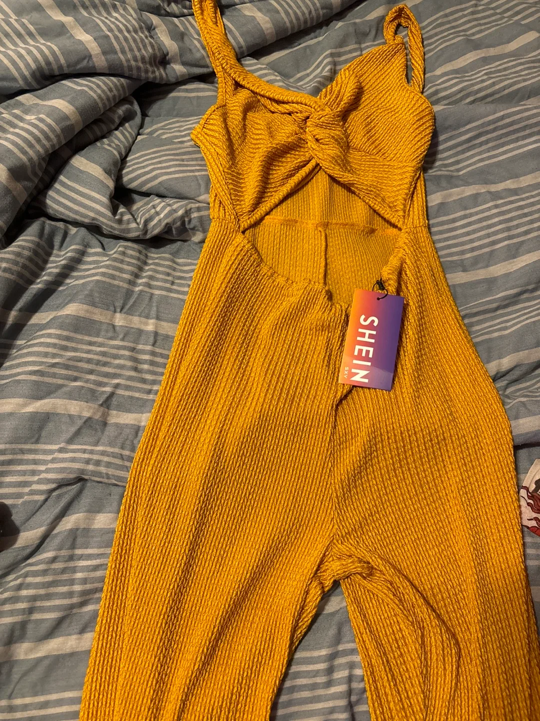Shein Yellow Jumpsuit thumbnail