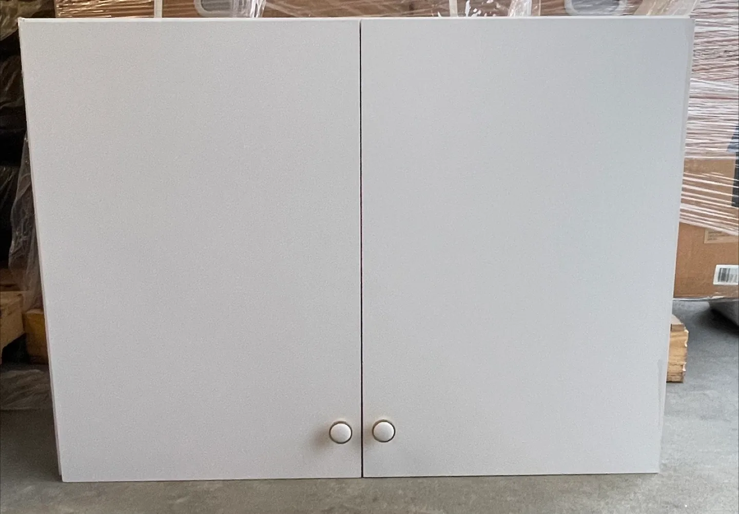 2 White Cabinet with Doors & Shelves