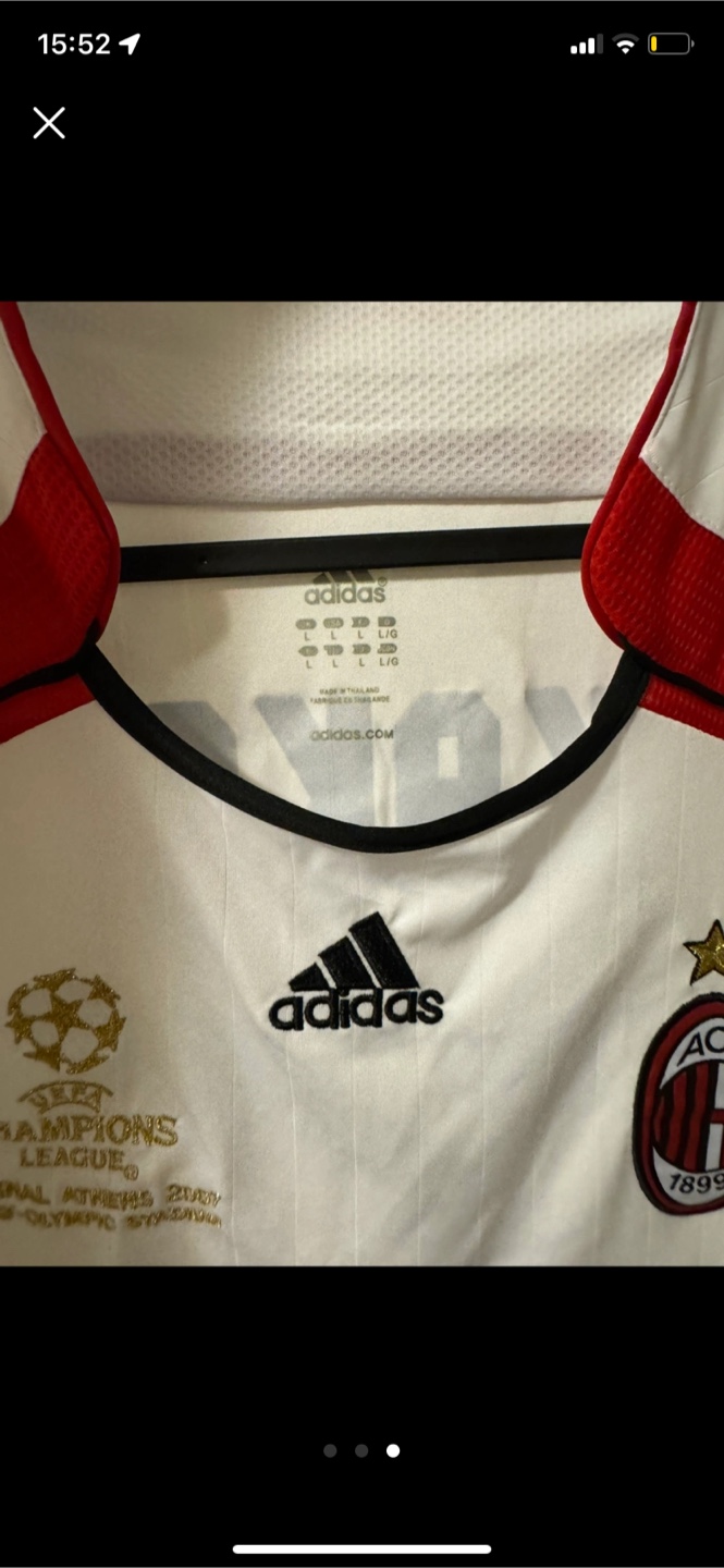 Adidas AC Milan 2007 Champions League Jersey - Large - photo 3