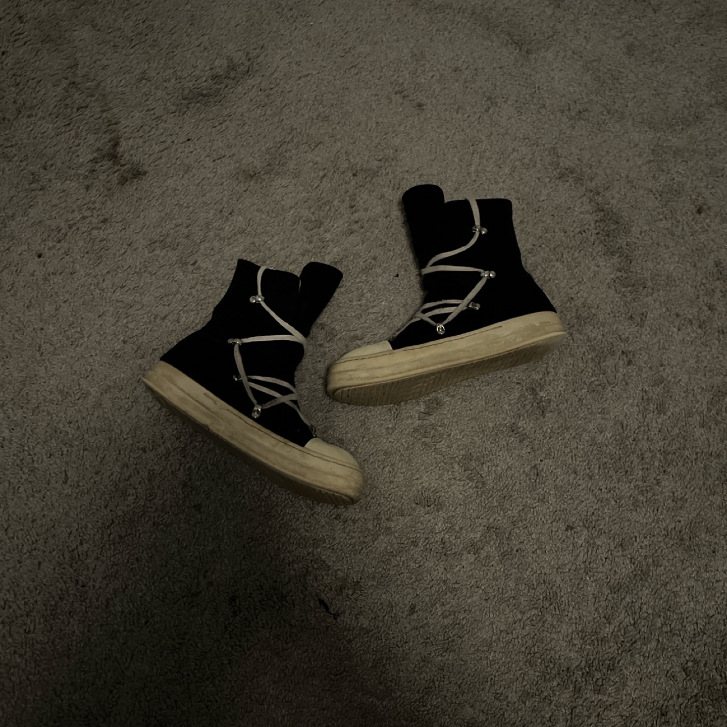 Rick Owens DRKSHDW Black High Top Sneakers