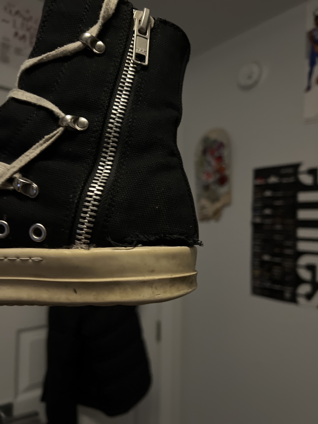 Rick Owens DRKSHDW Black High Top Sneakers - photo 4
