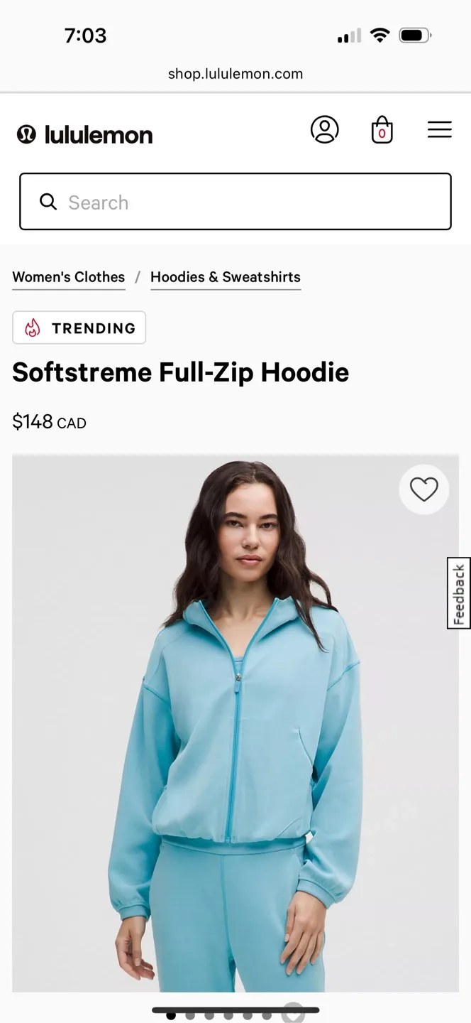 BRAND NEW Lululemon Softstreme Full-Zip Hoodie, 4 thumbnail