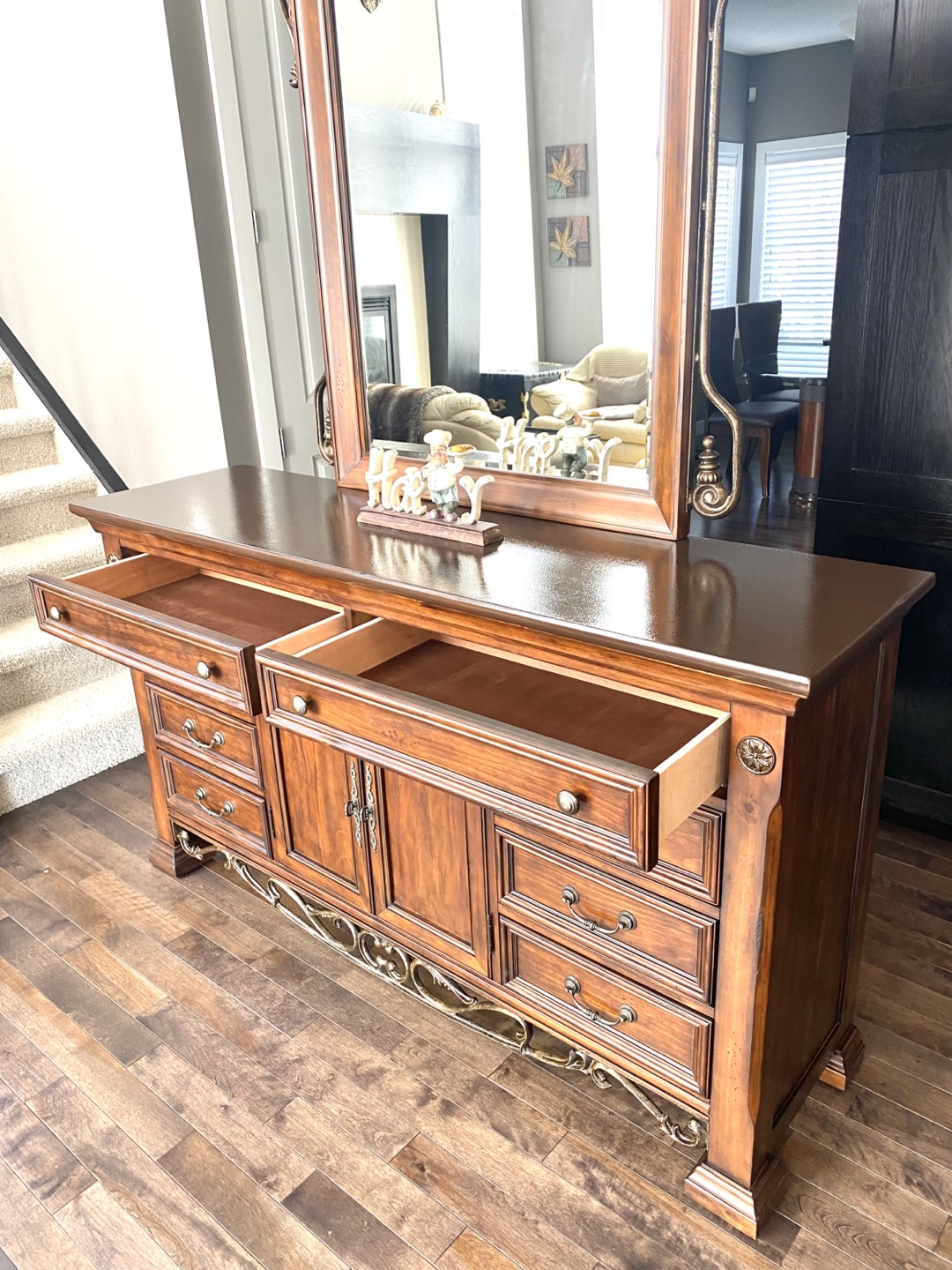 🏆 Elegant refurbished drawers / dressers / chest with mirror - photo 4
