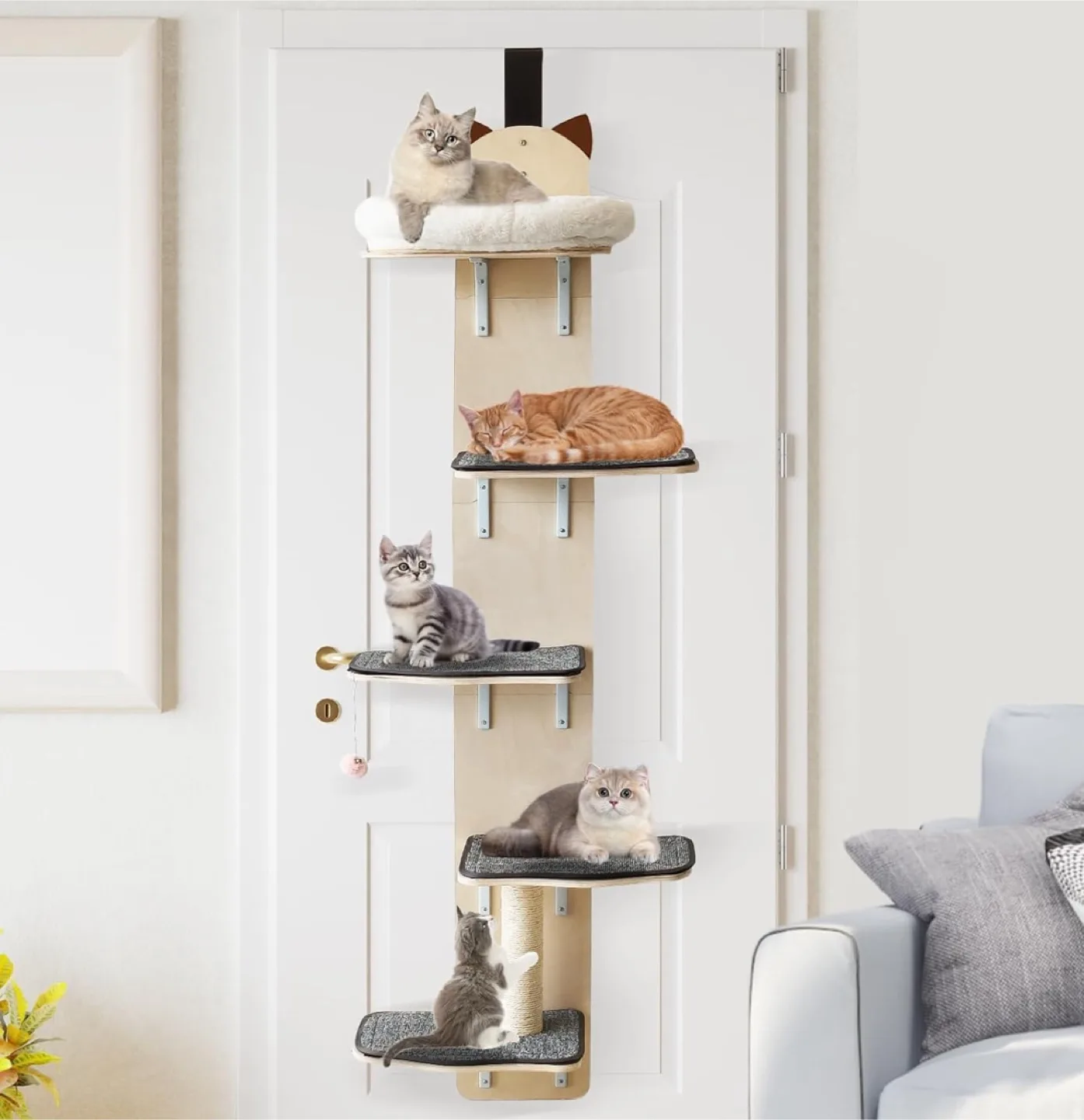 😸BRAND NEW😸 5-Tier Cat Climber (Door Hanging) thumbnail