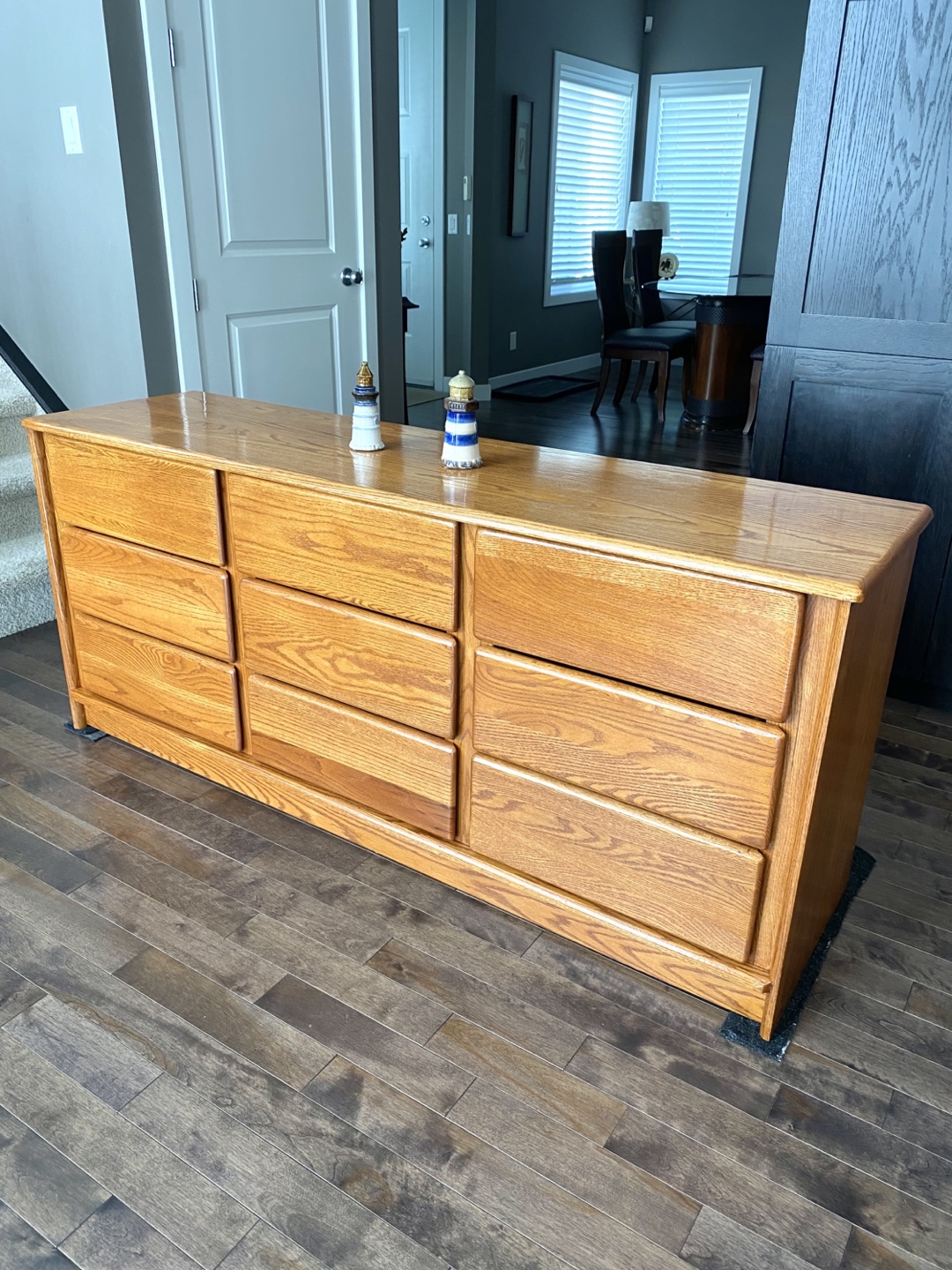🏆 Natural Solid Oak refurbished drawers / dressers / chest - photo 2