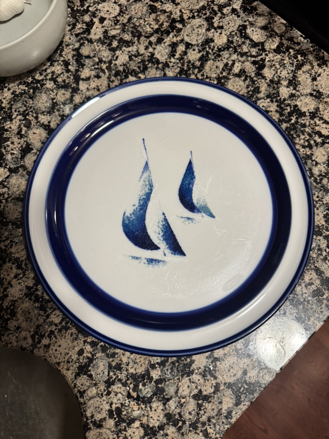 Vintage Mikasa Whole Wheat Sailboats Plate