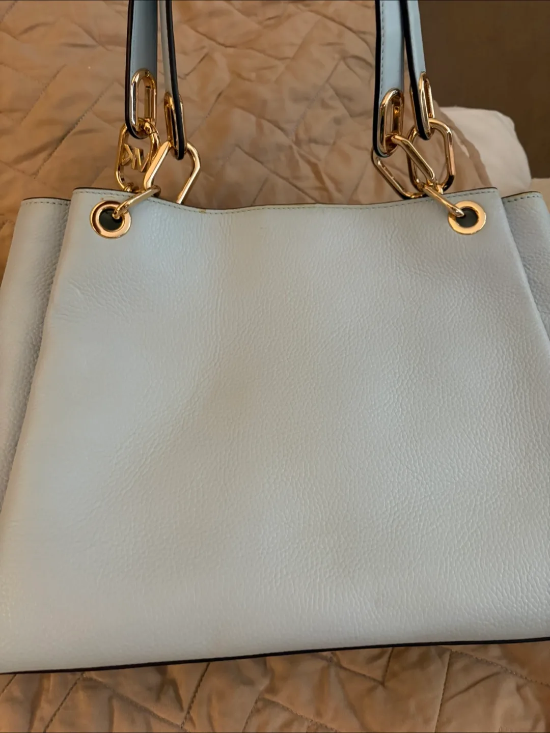 Michael Kors Light Blue Leather Tote Bag image indicator(2)