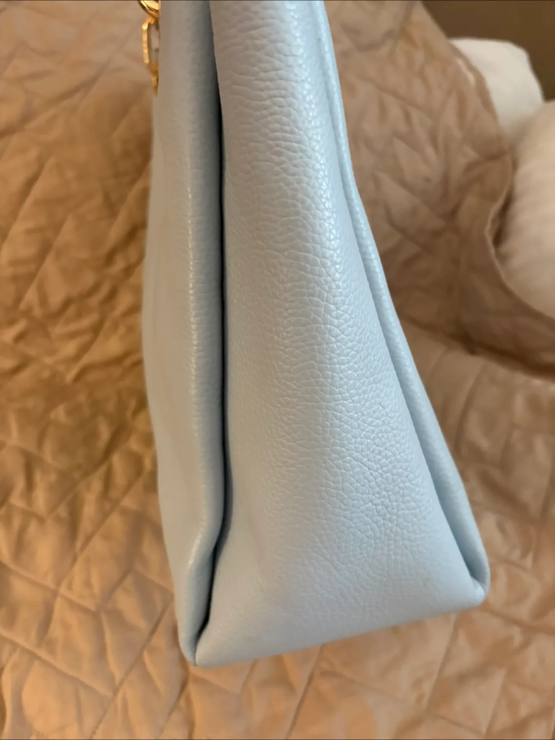 Michael Kors Light Blue Leather Tote Bag image indicator(5)