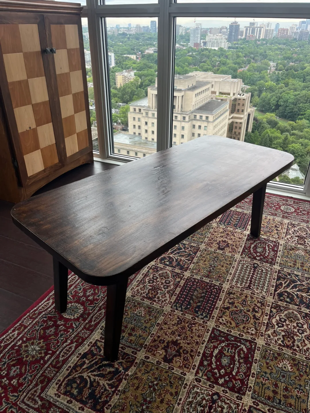 Wooden Dark Brown Coffee Table thumbnail