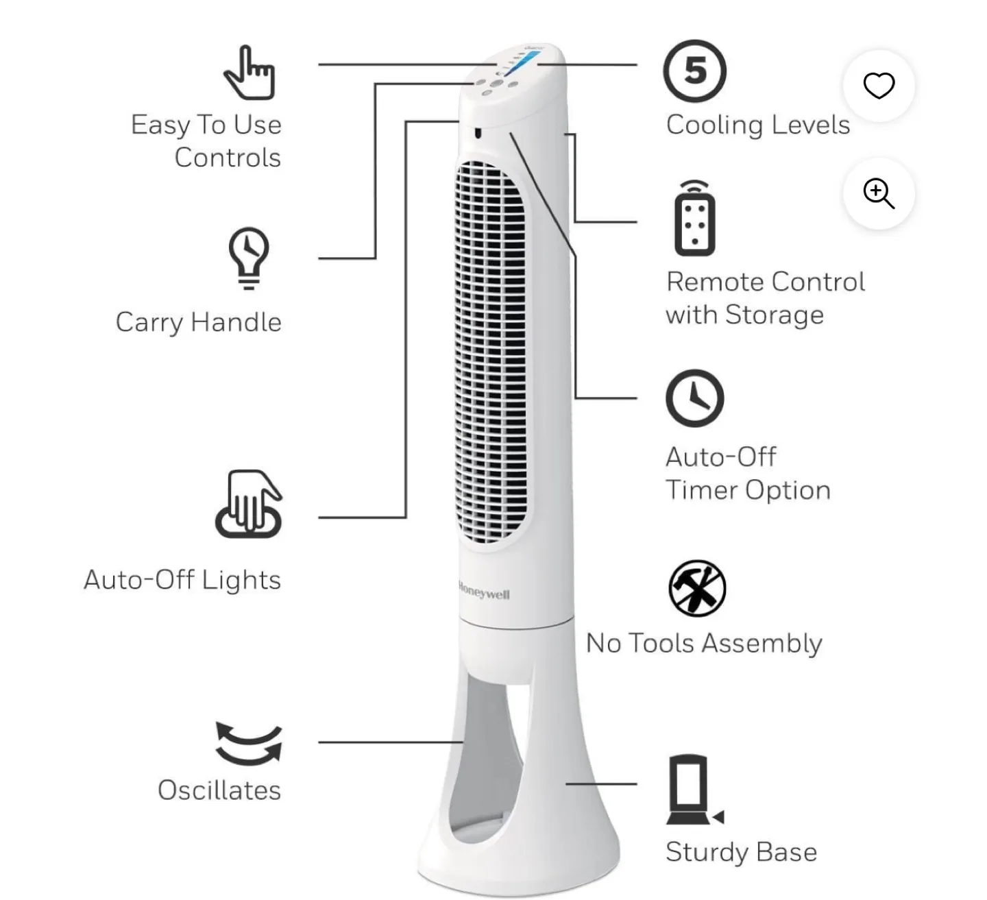 Honeywell QuietSet Tower Fan thumbnail