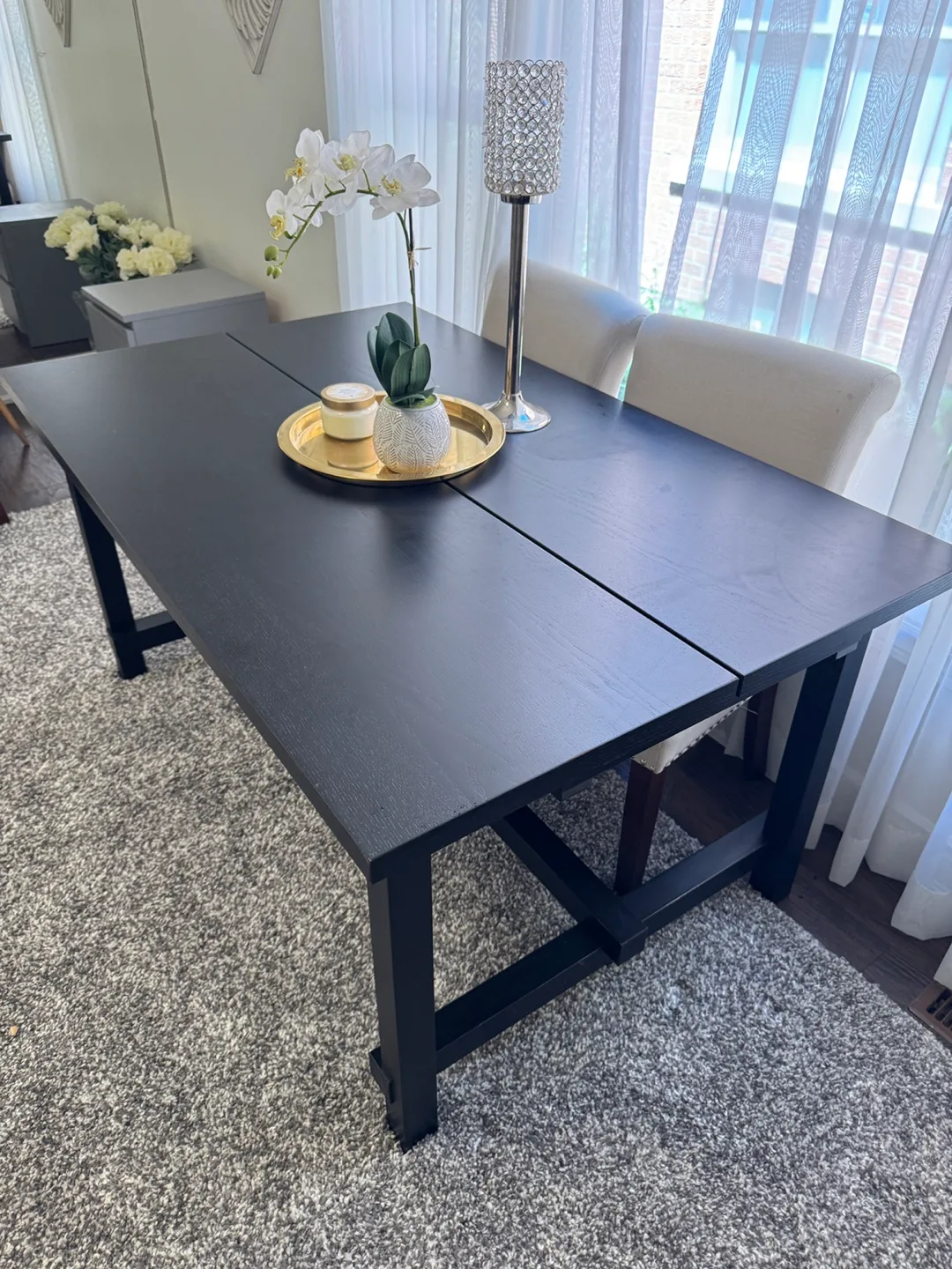 IKEA Nordviken Extendable Dining Table - Black image indicator(3)
