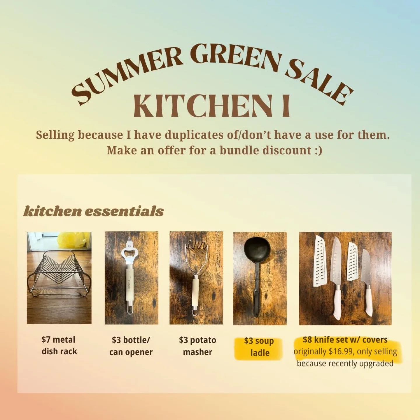 summer green sale - kitchen I thumbnail