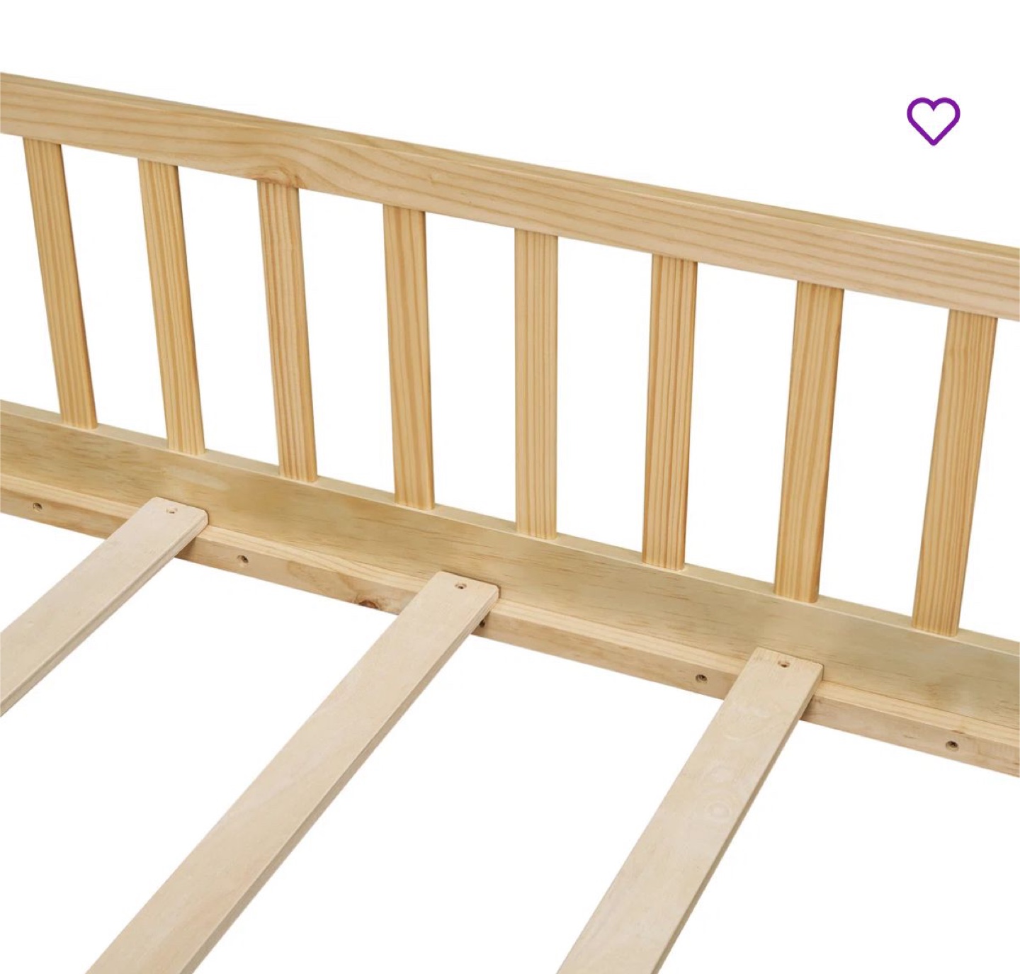 Toddler Floor Bed with Safety Rail with Mattress - photo 3