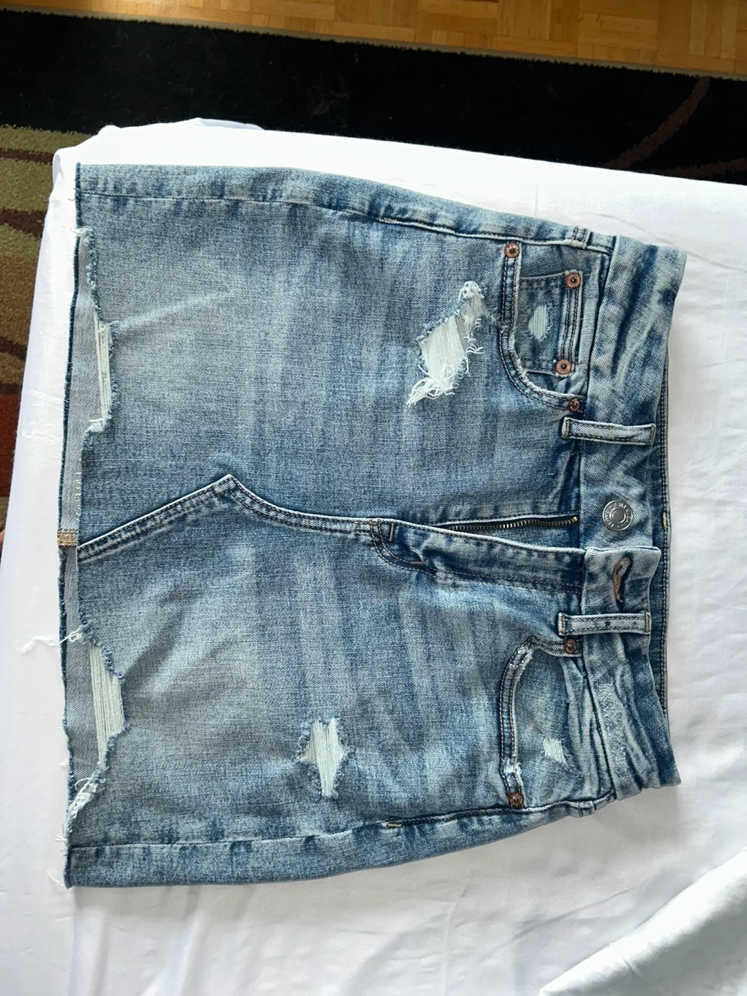 American Eagle Denim Mini Skirt - Size 2 thumbnail