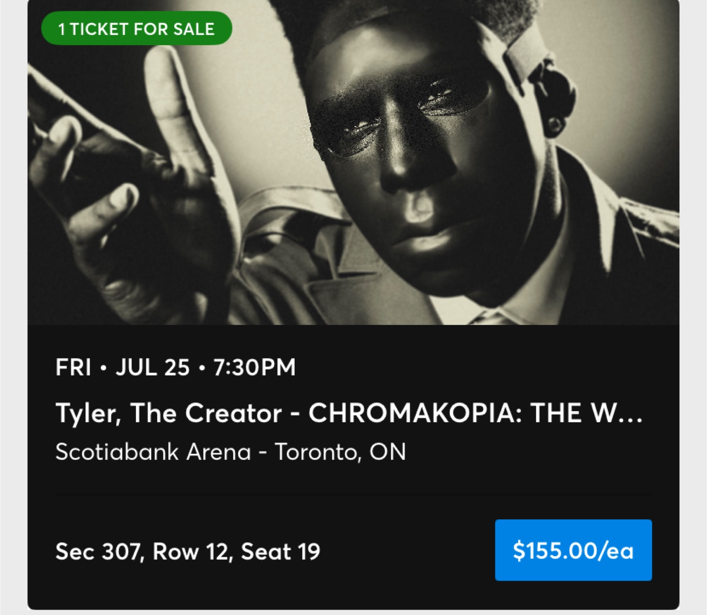 Tyler, The Creator Ticket - Toronto Today