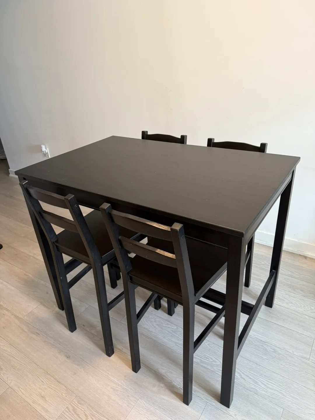 IKEA - Black Counter Height Dining Table with 4 Chairs image indicator(2)