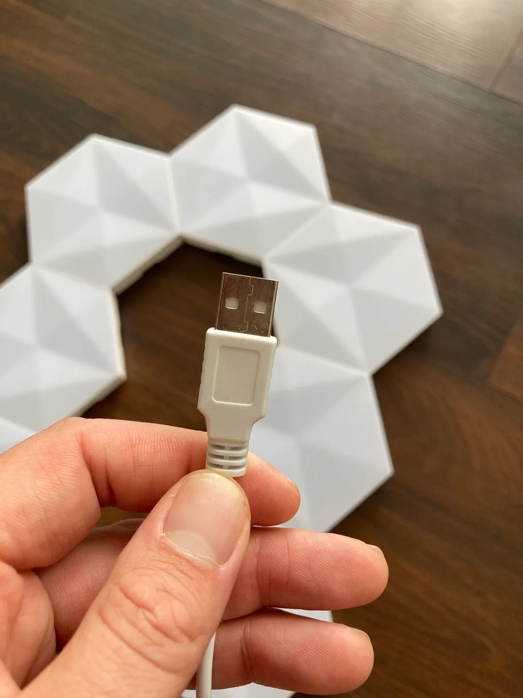 White Hexagon LED Lights - Modular Design image indicator(3)