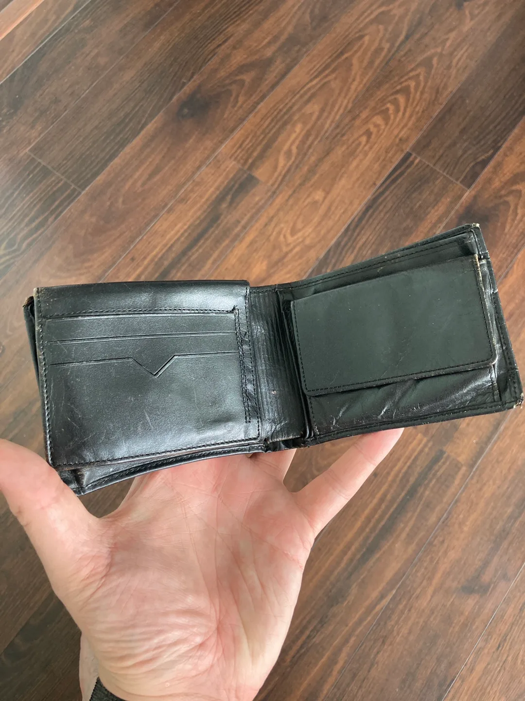Black Pleather bifold Wallet image indicator(2)